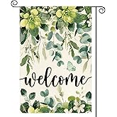 AVOIN colorlife Spring Eucalyptus Flowers Garden Flag 12 x 18 Inch Double Sided, Seasonal Welcome Yard Outdoor Flag