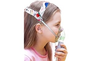 LKLKKC No-Slip Nebulizer Head Strap for Cool Mist Inhaler Secure Adjustable Mask Strap Mask Holder for Children Kids Nebulizer Mask Accessories Head Straps (Geometric Pattern)