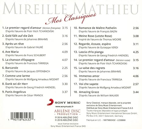 Mes Classiques Mireille Mathieu Amazon Fr Musique