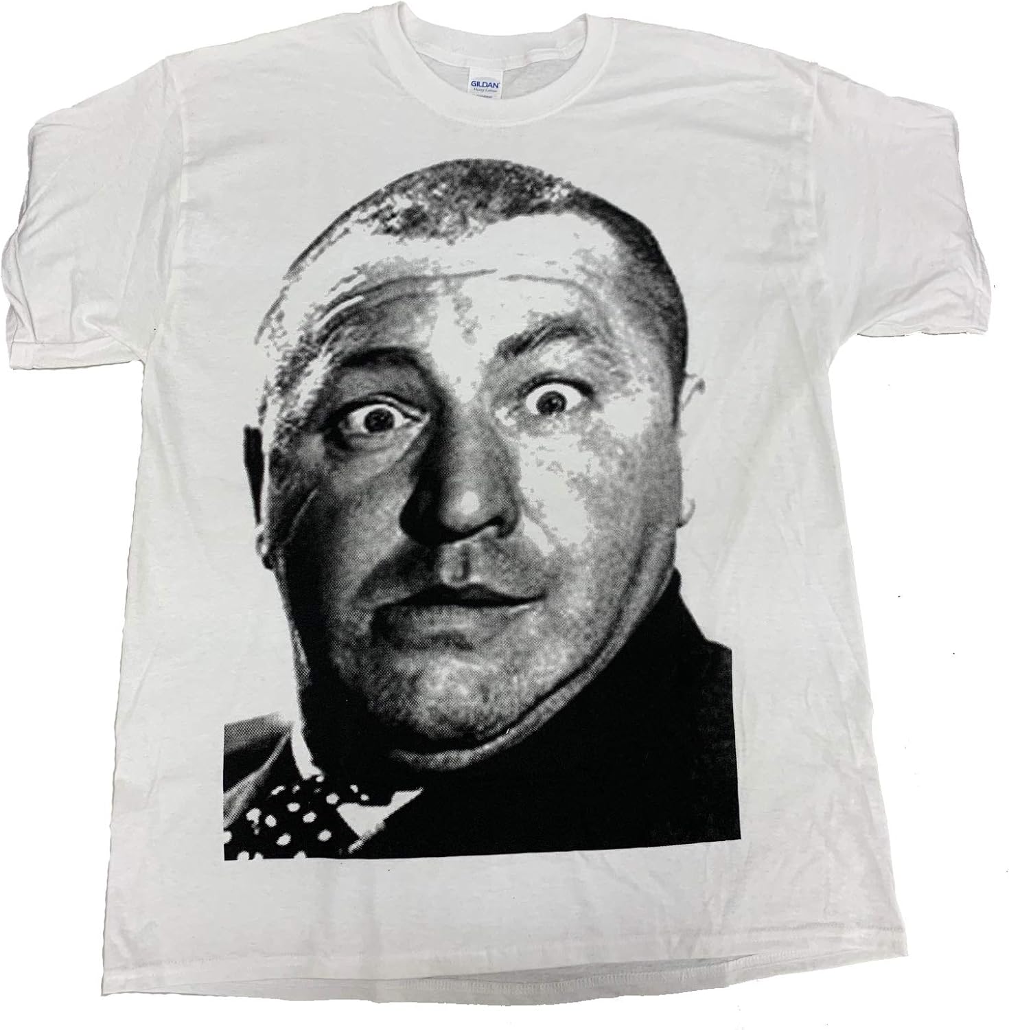 Amazon Com A E Designs Three Stooges T Shirt Big Face Curly White
