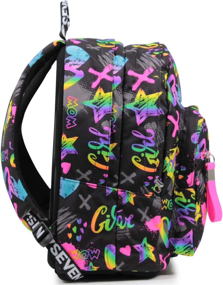 Valigeria Iridescent Nero Scuola e Tempo Libero Zaino Extra Fit Seven  urban-earth.co.uk
