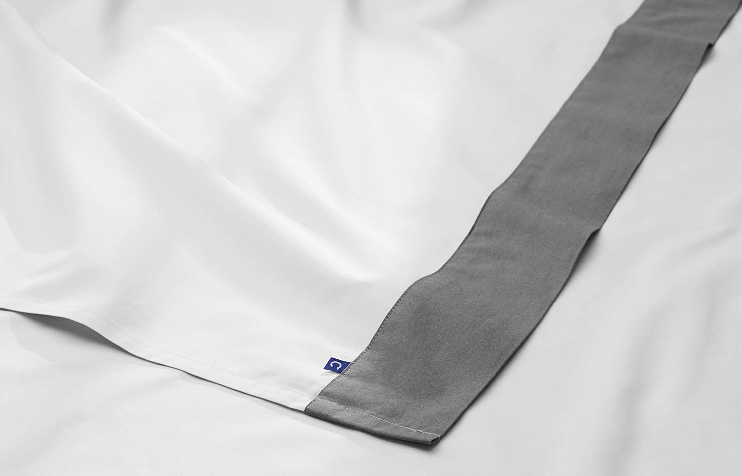 Casper Sleep Soft and Durable Supima Cotton Sheet Set, Queen, White/Slate: Home & Kitchen