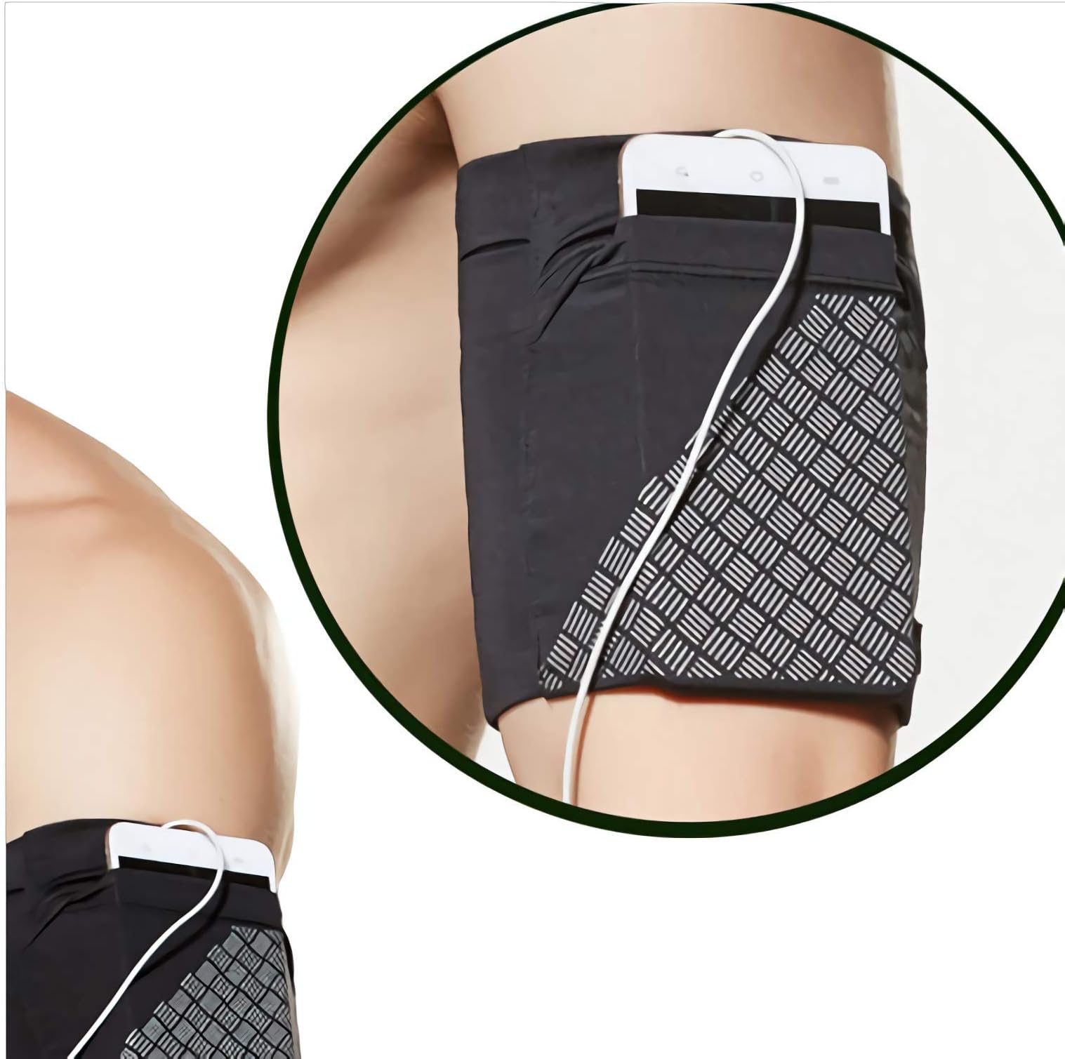 Running Mobile Arm Bag Men And Women Elastic Arm Bag Travel Mobile Phone Sets Arm Bag Fitness Outdoor Equipment Wrist Bag Best Running Sports Arm Band Strap Holder Pouch Case for Exercise Workout Fits