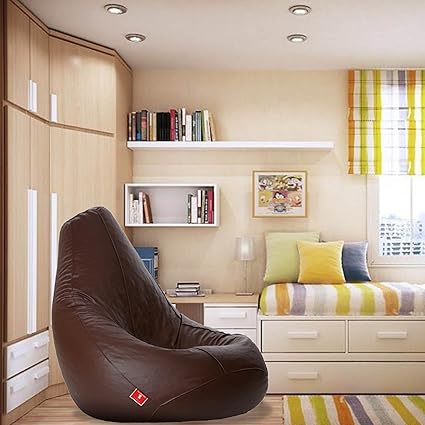 Comfy Bean Bags - Teardrop Shape Bean Bag - Size XXXL - Without Bean Fillers - Cover Only (Brown)
