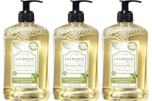 A LA MAISON de Provence Liquid Hand Soap | Rosemary Mint Scent | French Milled Moisturizing Natural Hand Soap | in 16.9 oz. Pump Bottles | (3 Pack)