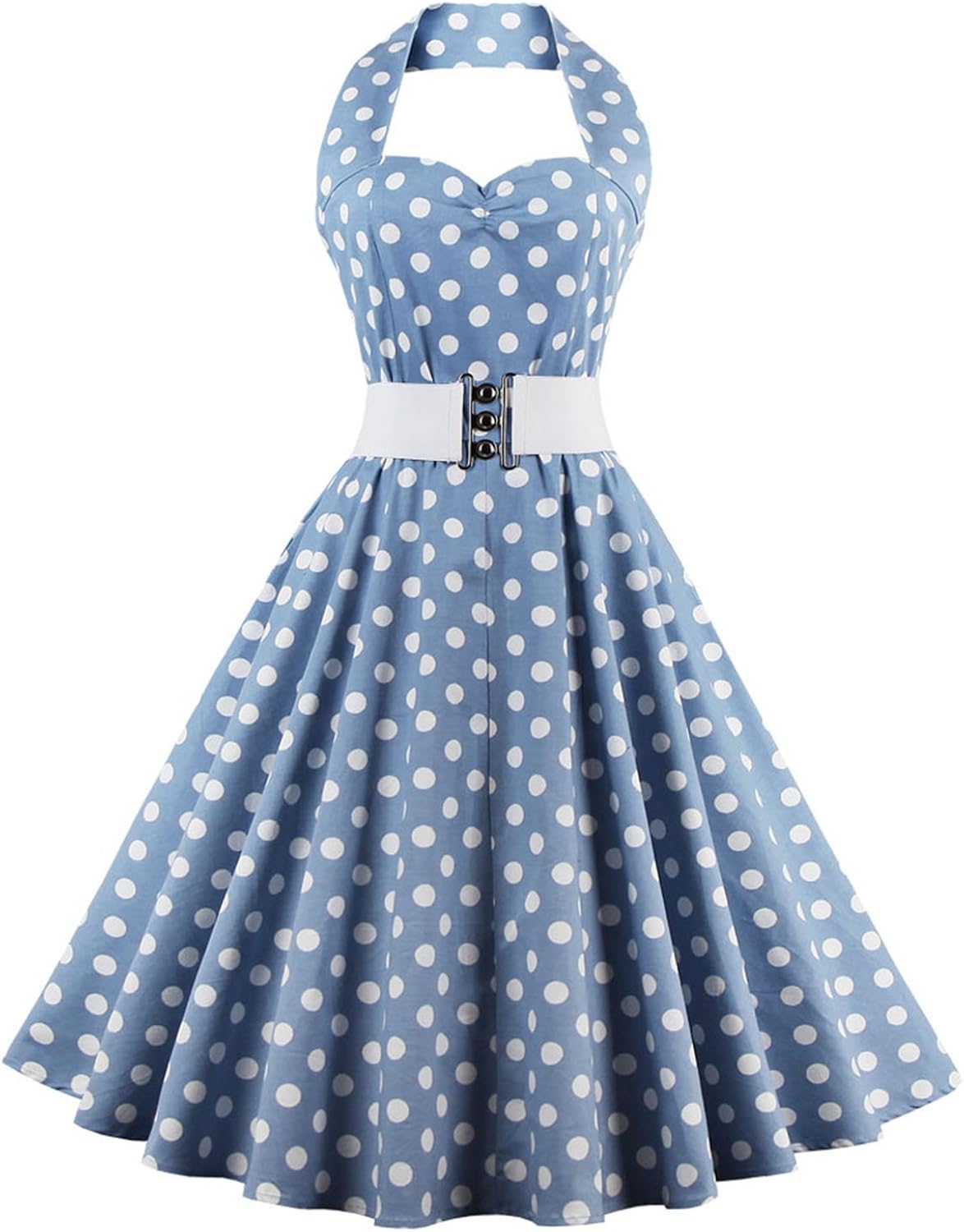 VKStar Abito retro Chic Stile Halter Vintage 1950 Audrey Hepburn Vestito da Cocktail Femminile