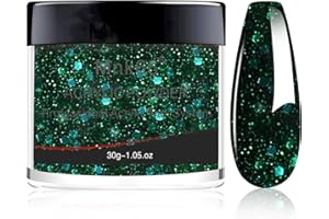 Mnk66 Acrylic Powder Professional Christmas Glitter Acrylic Nail Powder for Nail Extension, French Nail Art 3D Flowers, Nail Carving, Beginner (YSJF017-30g)