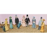 10 Victorian Edwardian Working Class F9 UNPAINTED OO Scale Langley Model Figures