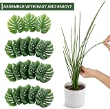 Sour Lemon 28 Inch Monstera Palm Tree Artificial Plant with Pot view 3