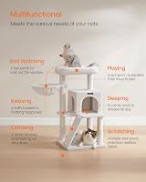 Feandrea Cat Tree Tower Widened Perch 45x30 cm Cream White PCT051T01V1 view 4
