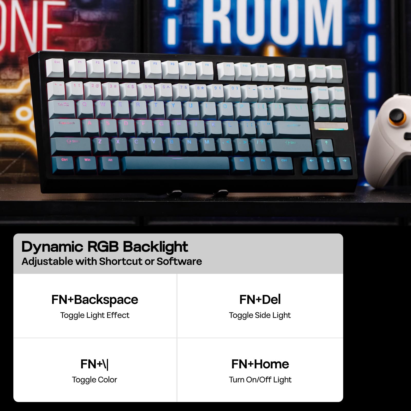 EPOMAKER G84 HE Wireless Hall Effect Keyboard, 8K Polling & 8000mAh, SOCD & DKS, Gaming Keyboard with Fast Trigger & Adjustable Actuation, RGB Backlit, PBT Keycap, Hot-Swap, for Win/Mac
