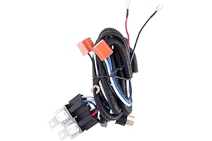 Xeodaun H4 Negative Switched LED Headlight Lamp Bulb Relay Wiring Harness Plug Kit