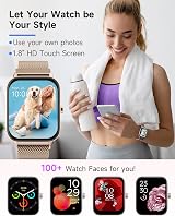 TOOBUR Smart Watch Women Alexa Built-in IP68 Waterproof 1.8" HD Call Heart Rate view 7