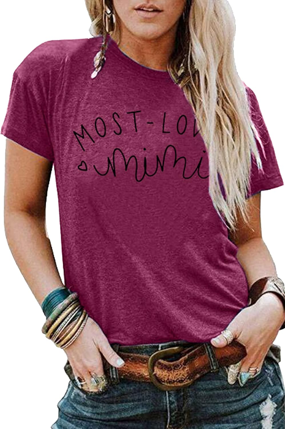 NEWKA "Most Loved Nana" Shirt For Women - Soft Blend Tee For Mother's Day, Grandma Gifts (Sizes S-2XL) - View #8