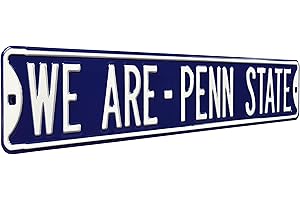 Authentic Street Signs NCAA We Are -- Penn State Street Signstreet Sign, Team Color, 36" x 6", (70037)
