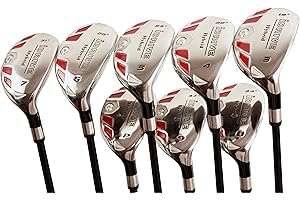 iDrive Hybrids Senior Men’s Golf All Complete Full Set, which Includes: #3, 4, 5, 6, 7, 8, 9, PW Senior Flex with Premium Arthritic Grip Right Handed Utility “A” Flex Clubs