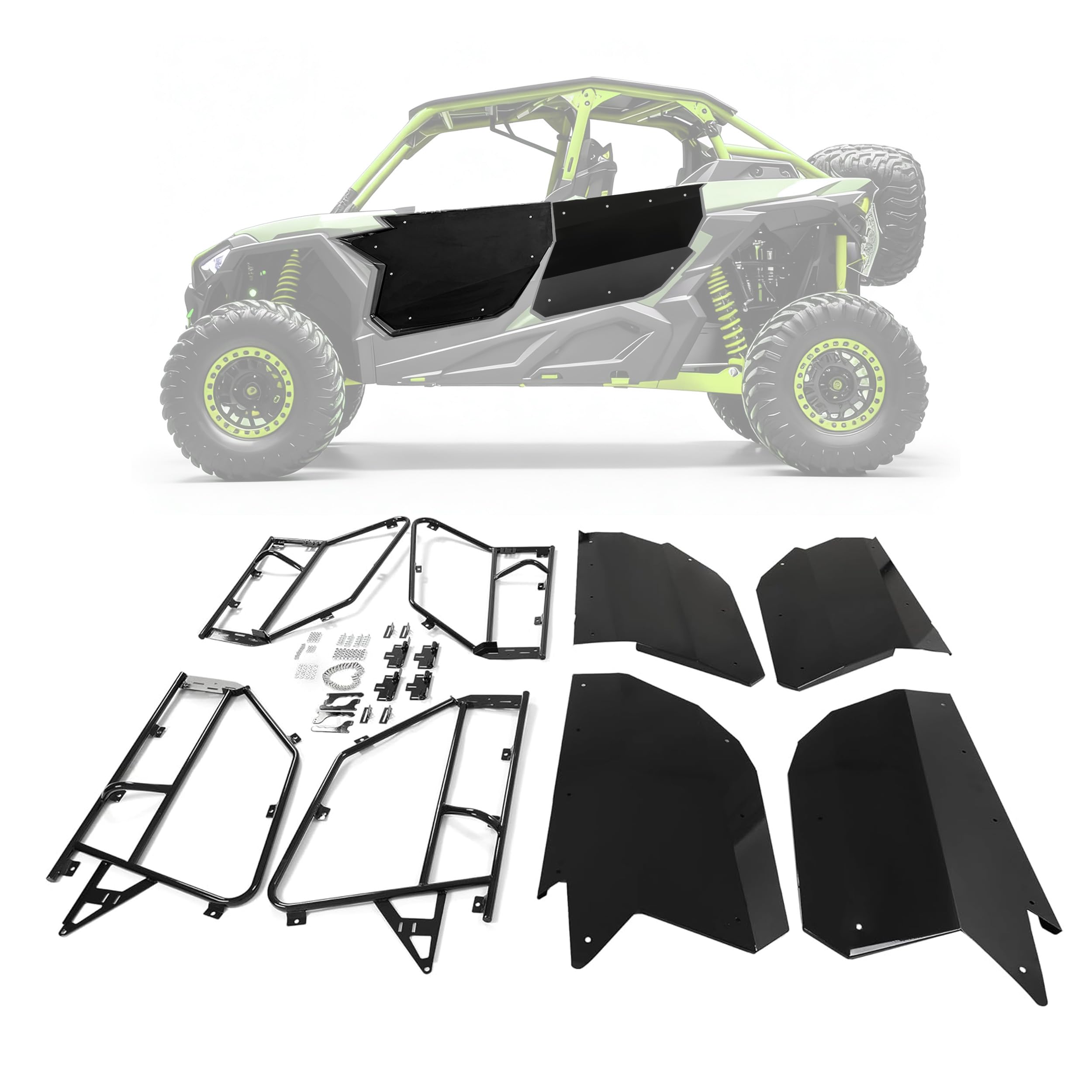 Photo 1 of ALMULOO 4Pcs Full Doors Compatible with 2017-2024 Can-Am Maverick X3/X3 Max R/X3 Max RR Aluminum Suicide Doors