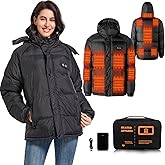 Fylno Heated Jacket,Heated Jackets For Women,Womens Heated Jacket,14Heating Zone Heated Coat With Battery Pack Included