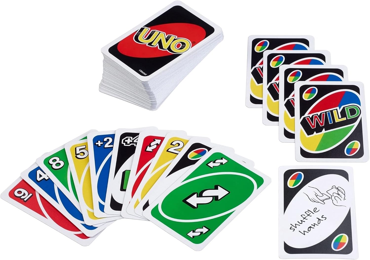 UNO Family Card Game, with 112 Cards in a Sturdy Storage Tin, Travel-Friendly, Makes a Great Gift for 7 Year Olds and Up [ Exclusive]: Toys & Games