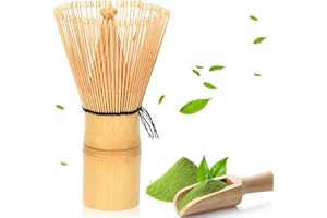 Ceecysaa Handcrafted Natural Bamboo Matcha Whisk, Traditional Japanese Chasen Stirrer, 100 Prong Matcha Brush Tool, Organic B