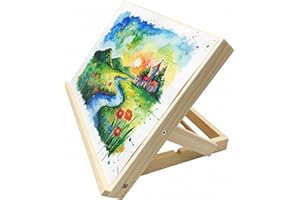 Tabletop Desktop Easel For Painting - Wooden Adjustable Angle Foldable Stand Portable Tabletop Easels Adults Beginners Teens 