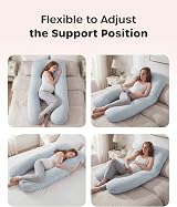 Nuliie Pregnancy Pillow U Shaped Full Body Pillow with Cooling Cover view 7