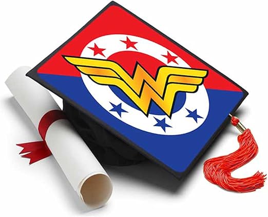 Amazon Com Tassel Toppers Wonder Woman Grad Cap Decorated Grad