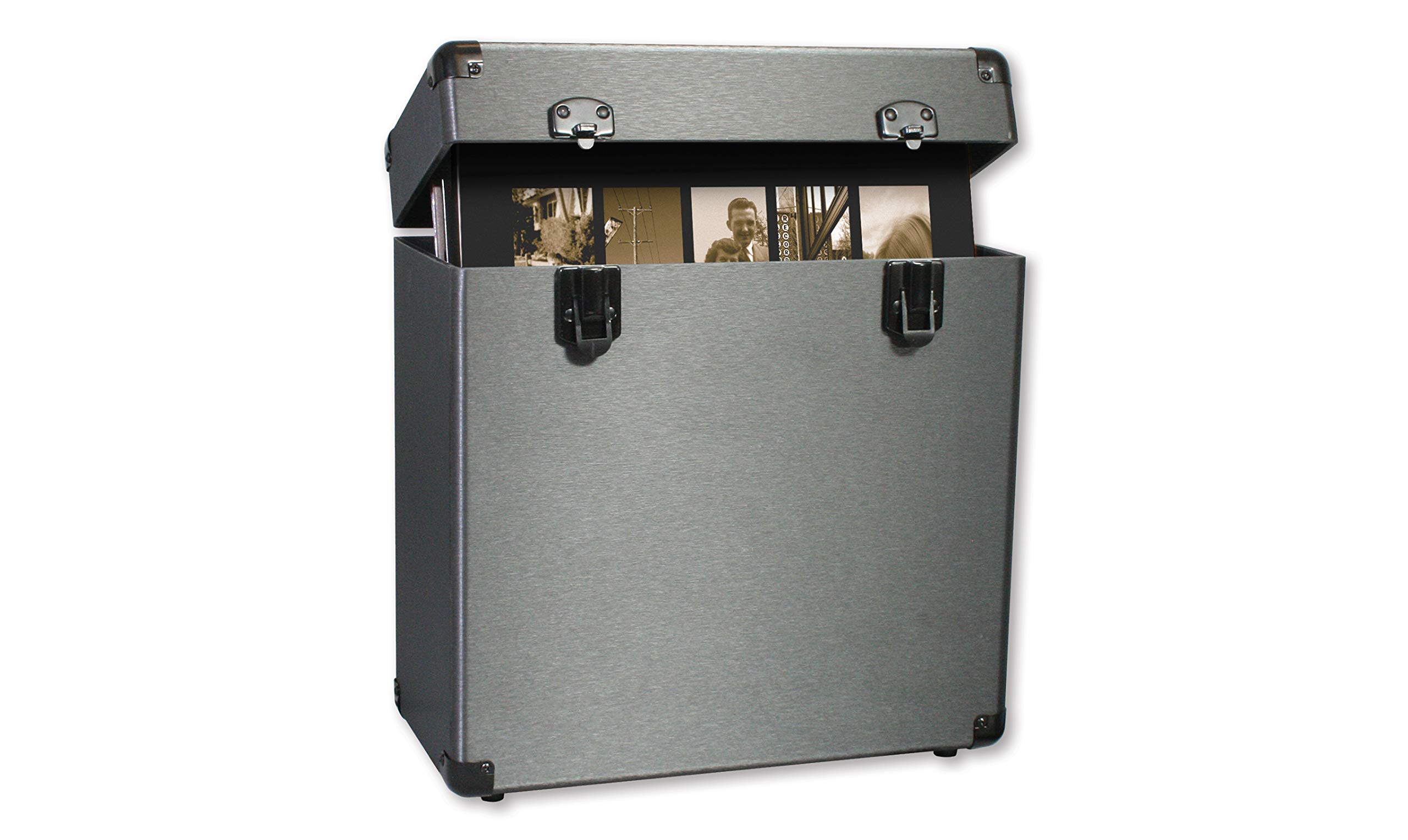 Vinyl Styl 12" LP Album Record Storage Box Graphite Holds up to 30 Vinyl Records LPs Albums
