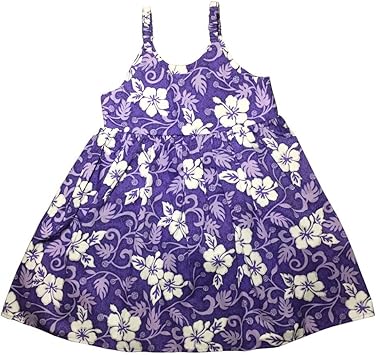 Amazon Co Jp ハワイアン キッズ ワンピース パープル 8歳 女の子用 子供服 服 ファッション小物