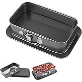 Rectangle Springform Pan, Cake Pan Nonstick With Removable Bottom, Baking Tray For Cheesecake Tiramisu Mousse Pizza, 5.5"D X 