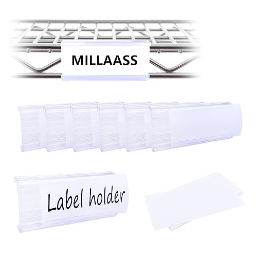 Wire Rrack Label Stands Millaass 30Pcs Wire Shelf Label Holders,Plastic Wire Rack Label Holder ...