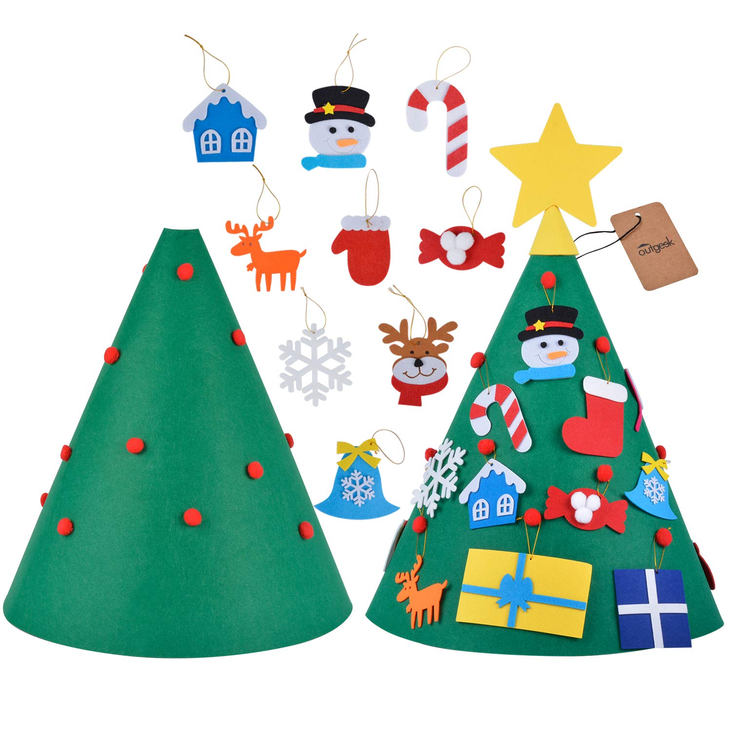 Outgeek 3D Felt DIY Tree Felt Toys for Kids Felt Toddler Educational Toys