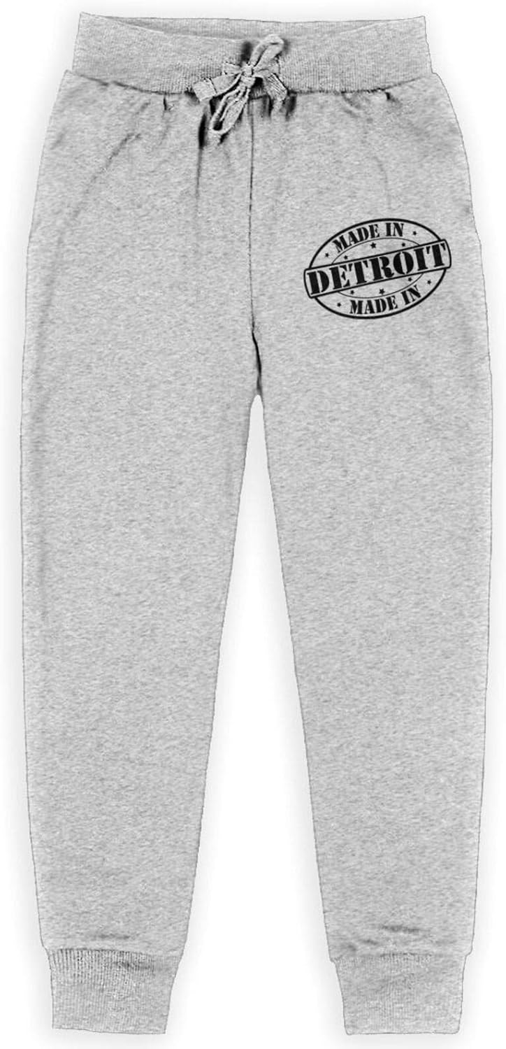 Made in Detroit Cotton Sweatpants Unisex Casual Long Jogger