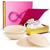 Xene Nipple Covers for Women 2 Pairs Reusable Silicone Adhesive Pasties, Invisible No Show Sticky Breast with Luxury Box