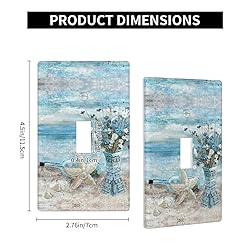 Daisy Flower Blue Beach Single Toggle Light Switch