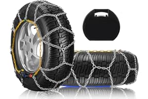 SCITOO HKN100 Snow Chains Quick Easy Installation,Tire Traction Chain For Car Pickup Trucks SUV,Adjustable Universal Emergenc