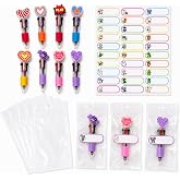 YGXMERR DIY Multicolor Ballpoint Pens with 8 Pens, 8 Clear Bags & 30 Labels | Fun Creative Activity for Birthday Party Favors, School Classroom Rewards & Goodie Bags