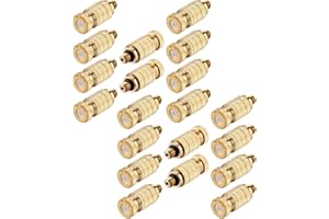 Lpraer 20 Pcs High Pressure Brass Misting Nozzles 0.016" Orifice (0.4mm) 10/24 UNC Thread Mister Nozzle Replacement for Garden, Greenhouse Irrigation