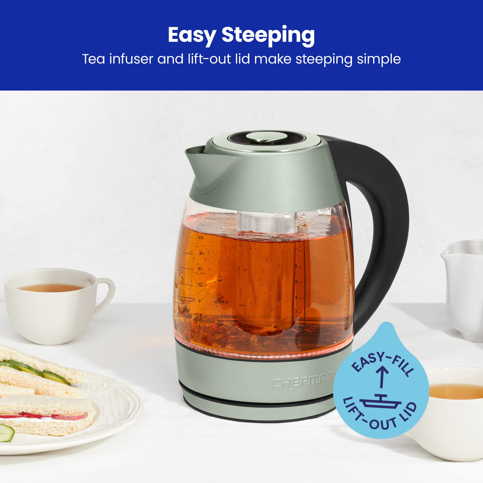 Mua Chefman Digital Electric Kettle with Rapid 3 Minute Boil Technology ...