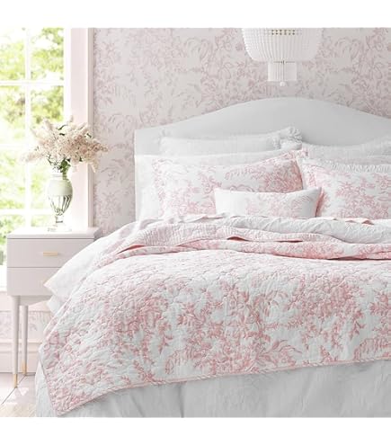 Amazon.com: Laura Ashley - Twin Quilt Set, Reversible Cotton