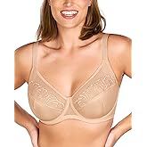 HSIA Minimizer Bras for Women Full Coverage Pearl Shimmer Plus Size Lace Unlined Bra with Underwire