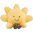 Cute Sun Plush Toy, Smiling Fun Filled Sun Pillow, 12" Yellow Sunshine Stuffed Animal, Sunshine Animal Pillow Soft Plush Toy for Children's Birthday Gift