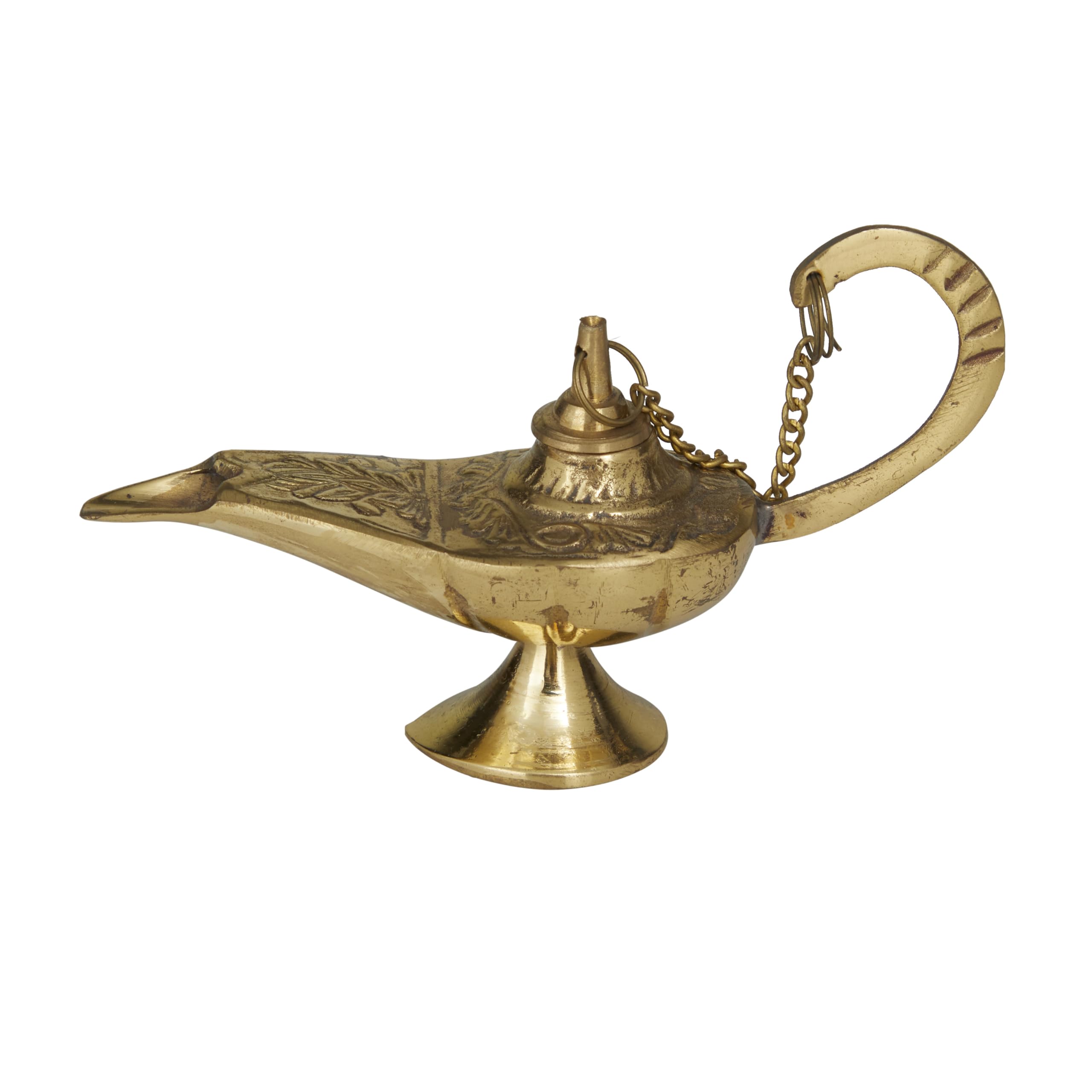 Deco 79 Eclectic Brass Abstract Aladdin Lamp, 5