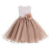 ekidsbridal Lace Organza Junior Flower Girl Dress
