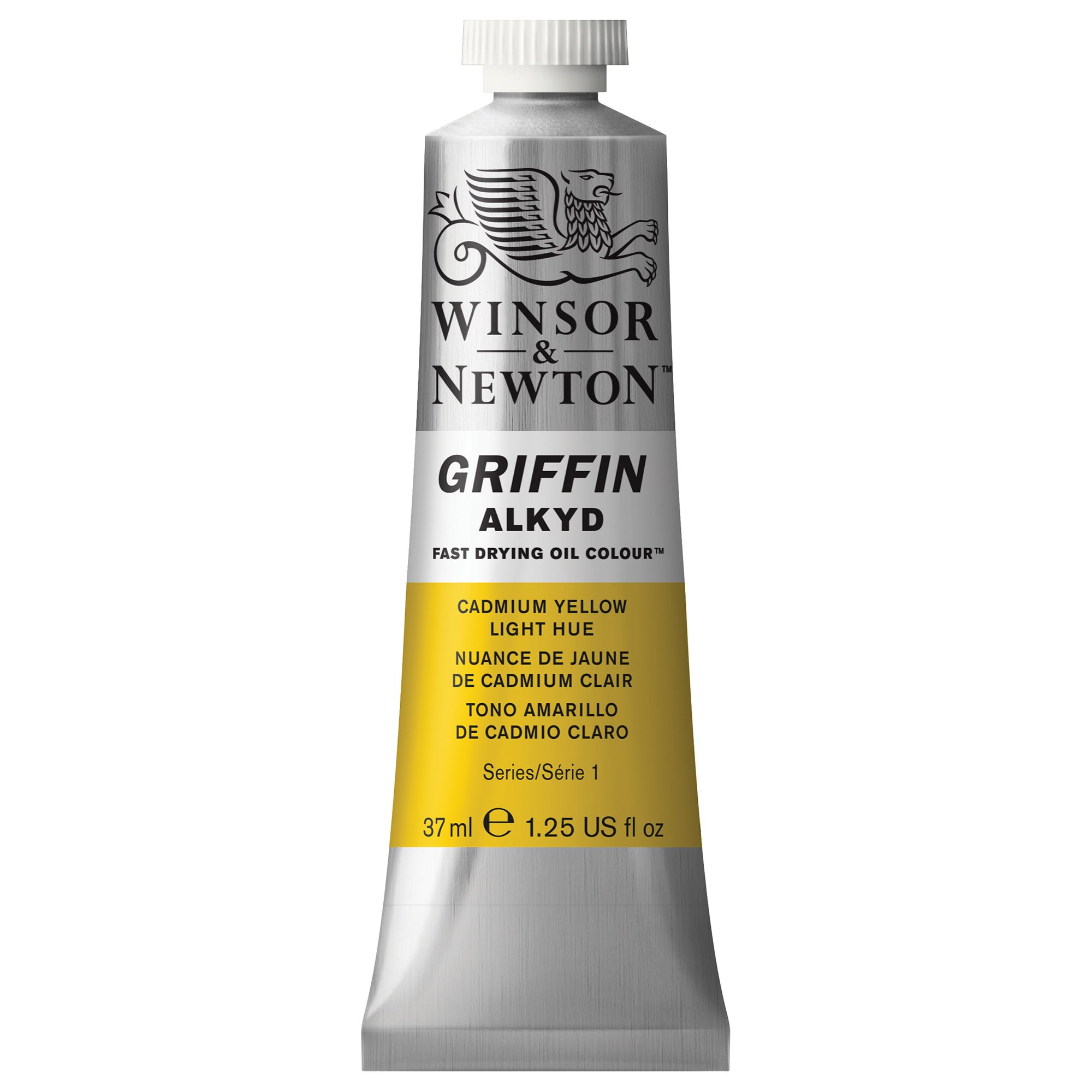 Winsor & Newton Griffin 37ml Alkyd Fast Drying Oil Colour Tube - Cadmium Yellow Light Hue, (Pack of 1), 1914119