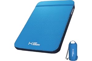 LOSTHORIZON Air & Foam Camping Mattress, Self-Inflating Sleeping Pad, 3" Thick, with Pump Sack, Full
