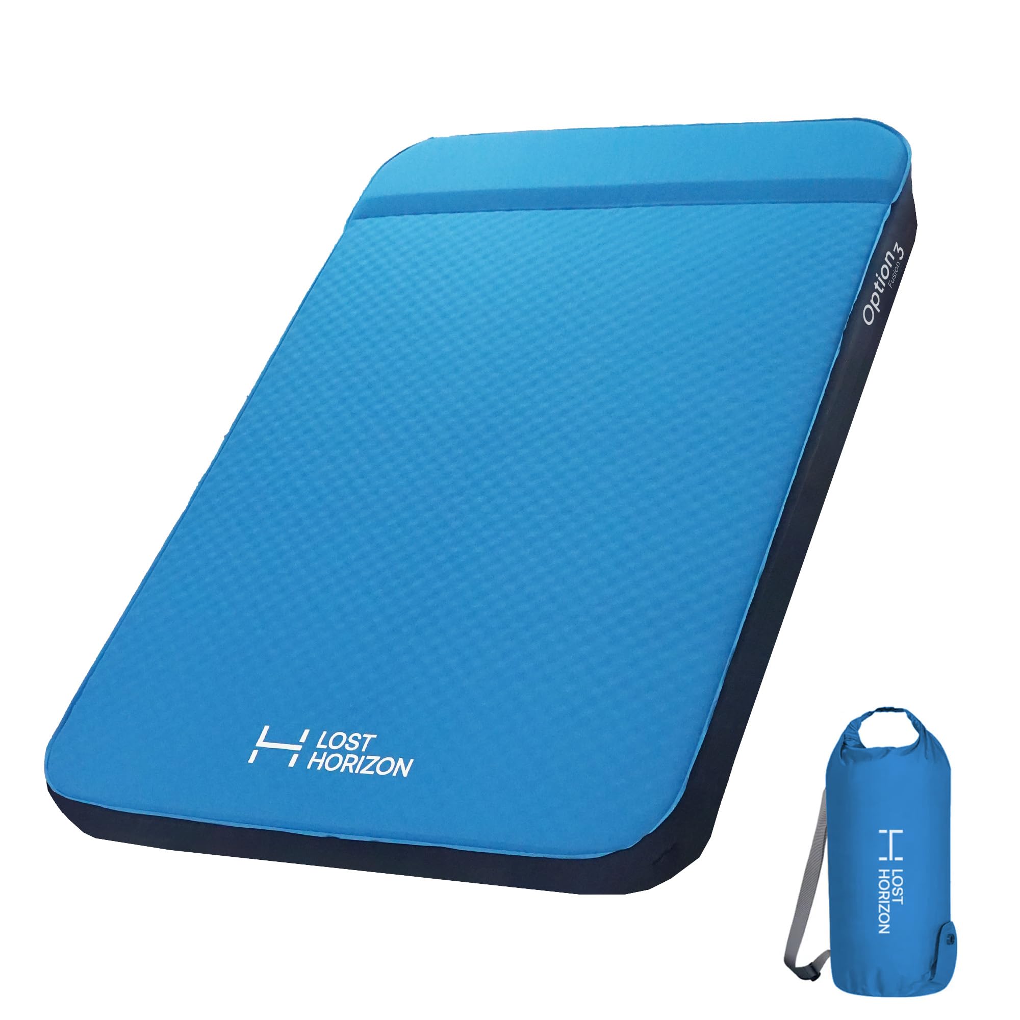 Photo 1 of (see all images) LOSTHORIZON Air & Foam Camping Mattress, Self-Inflating Sleeping Pad, 3" Thick, with Pump Sack, Full