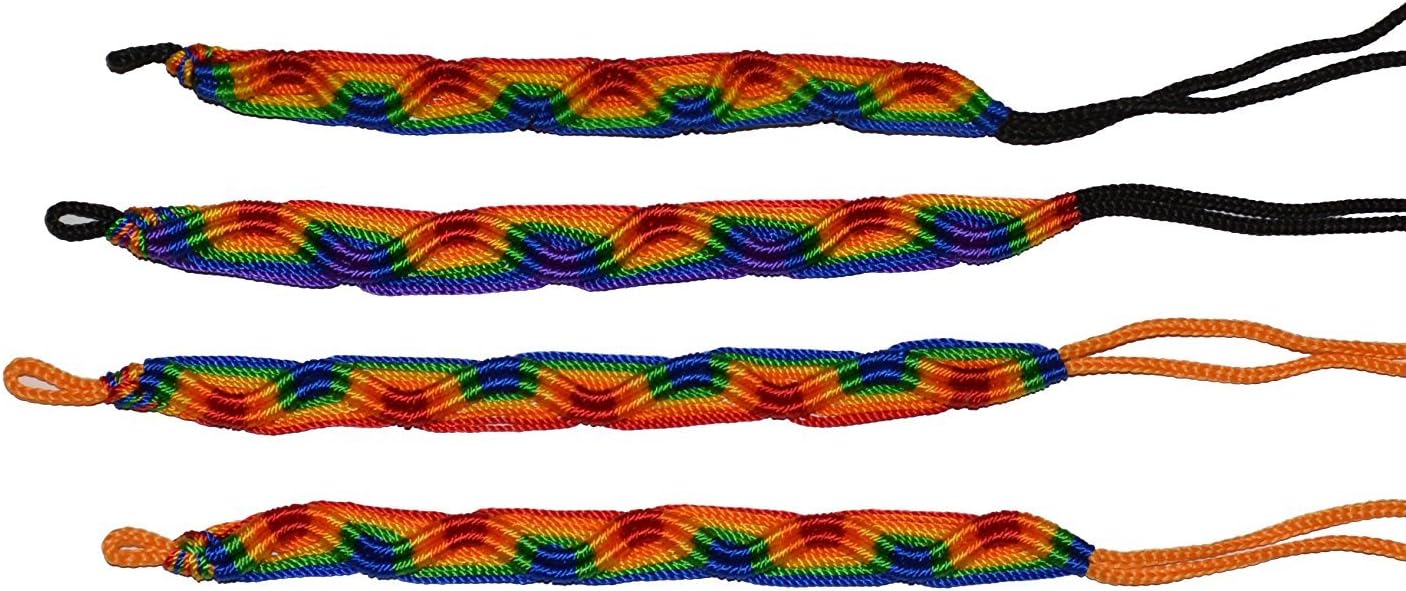 Rainbow Friendship Bracelets LOT 10 MIX From Peru Wholesale GAY Lesbian Pride