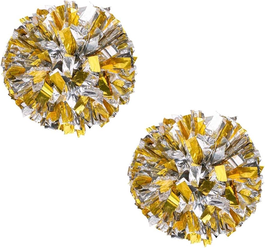 Black Temptation Set of 2 Beautiful Cheerleading Pom Poms Cheerleaders