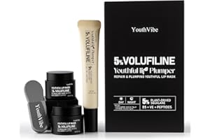 YouthVibe Lip Care Set Gift for Women - Hydrating Lip Plumper & Lip Mask Gift Box - Perfect Christmas Gift, Holiday Gift, Sto
